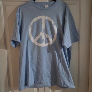 Sky Blue Peace Sign Women's Tee